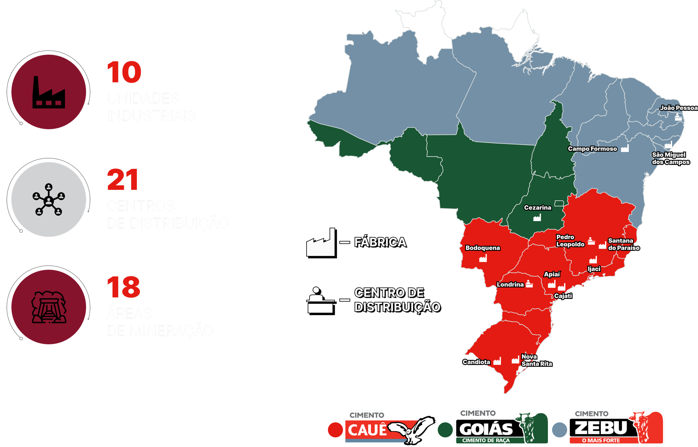 Mapa Intercement Brasil